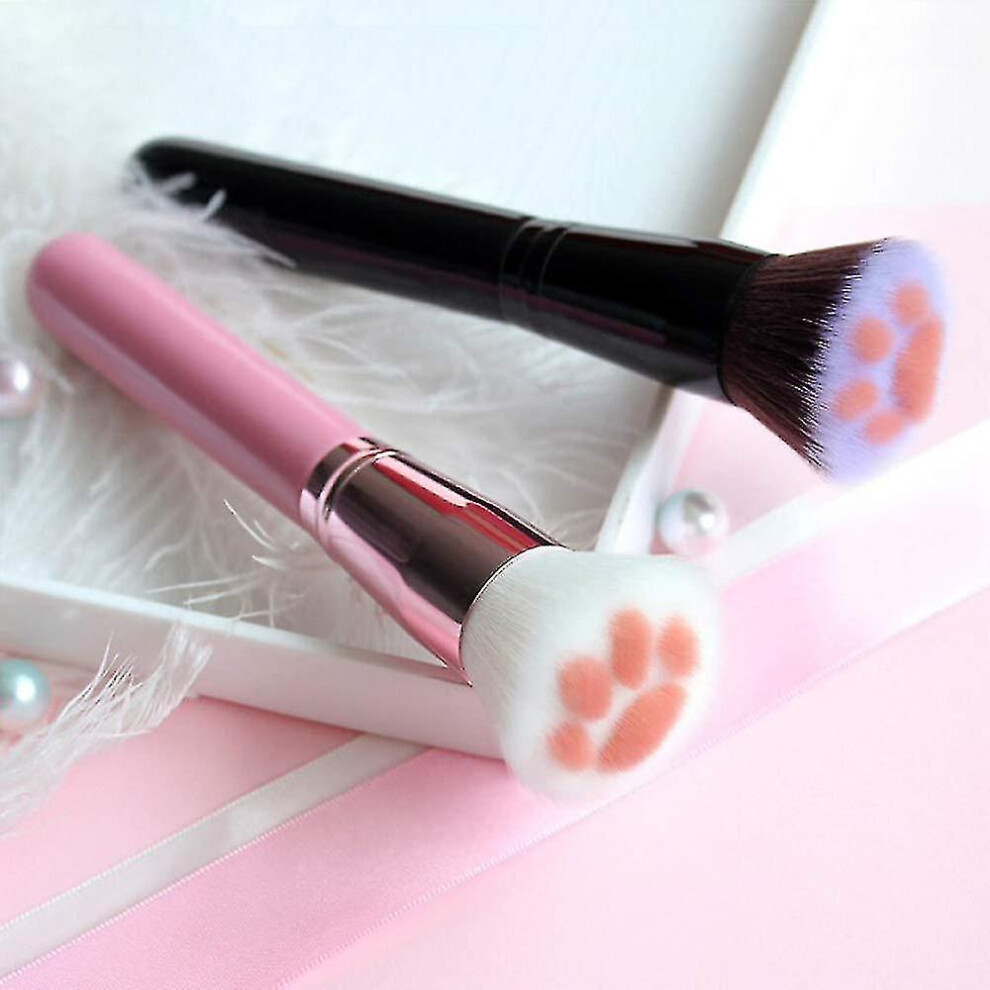 2pcs Cat Paw Foundation Makeup Brush - Professional Cosmetic Brush Of Foundation Brushes, Powder Brush Blush Brush, Concealer Brush, Contour Brush, Po