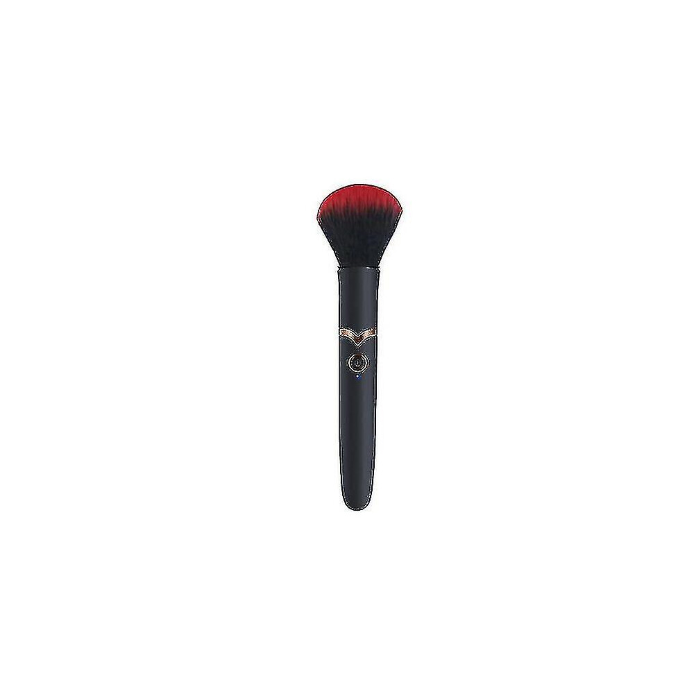 Black Electric Makeup Brush 10 Speed Vibration Usb Charge Face Brush For Foundation, Concealer Or Blush