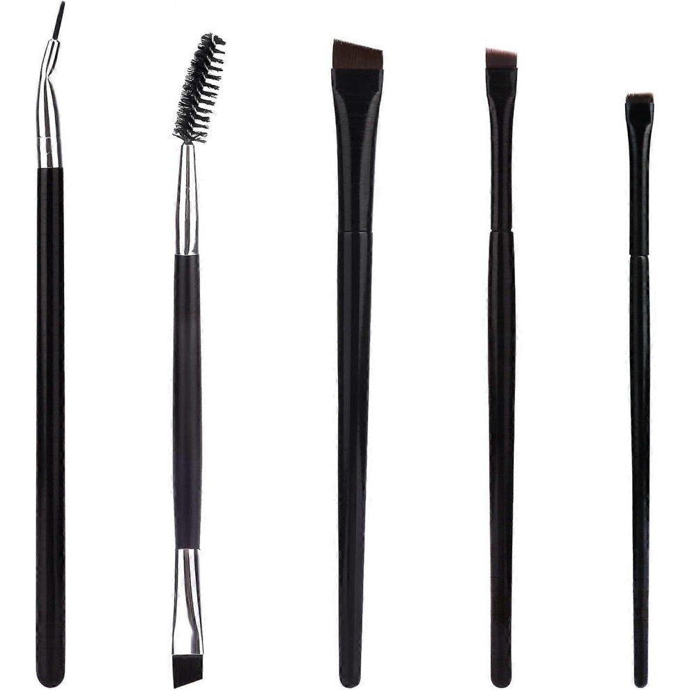 5pcs Makeup Brush, Angled Brow Brush Eyeliner Brush Kit Eyeliner Brush Fine