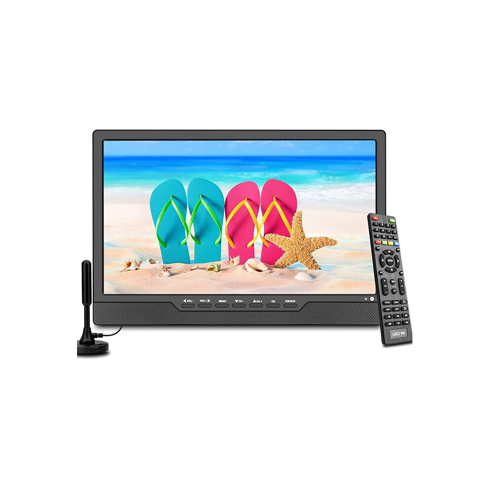 Soyar Kcr 14 Inch Portable Digital Tv Dvb-T2,With Power Adapter And 12Volt Car Charge,Av Input,Hdmi Input,Usb Slot,Battery,Remote Control 1234569871866