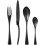 4pcs Stainless Steel Flatware,Include Fork Spoons Knife (Black) 1