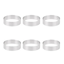 6pcs 6cm Tart Ring Circle Pie Ring -ant Molds