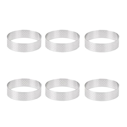 6pcs 6cm Tart Ring Circle Pie Ring -ant Molds