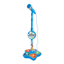 Musical Instrument Wired Microphone Pretend Toy For Story Machine Birthday Blue