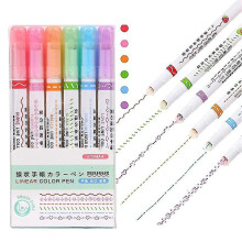 6 Piece Curve Er Set with 6 Different Curve S Tip Pens