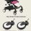 Rubber Wheels Replacement Baby Strollers Front / Rear Wheels Yoya Vovo Cart Accessories (1 Pair Front) 2