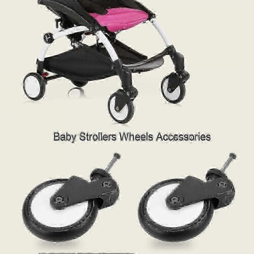 Rubber Wheels Replacement Baby Strollers Front / Rear Wheels Yoya Vovo Cart Accessories (1 Pair Front) 1