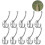 (Silver) 10 Pack Rustic Coat Hooks Wall Mounted Heavy Duty Double Hooks Retro-xinhan 2