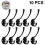 (Black) 10 Pack Rustic Coat Hooks Wall Mounted Heavy Duty Double Hooks Retro-xinhan 1