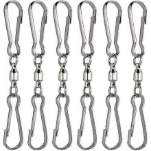 Dual Swivel Hook Clips, Dual Hanging Hooks for Wind Chimes Crystal Twisters Party Supplies, Flower Pots, Plants, Bird Feeders, Solar Lights, Fla cy