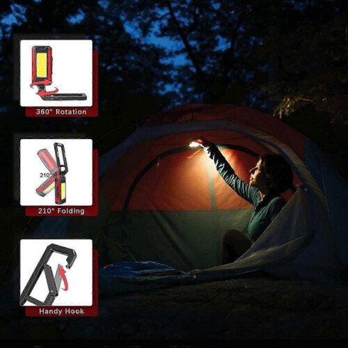 Powerful Rechargeable Work Light, LED Work Light Workshop Light with Magnetic Base, IPX6 Waterproof Torch, 7 Mode Mechanical Light for Emergency, Gara 2