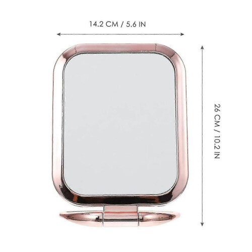Double Sided Magnifying Makeup Mirror with Stand Rose Gold 1
