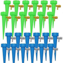 24PCS Drip Kit13x3.5cm, Drip Irrigation Bottle, Automatic Plant Waterer, Drip Watering, with Regulating Valves, for Garden Home Indoor Outdoor
