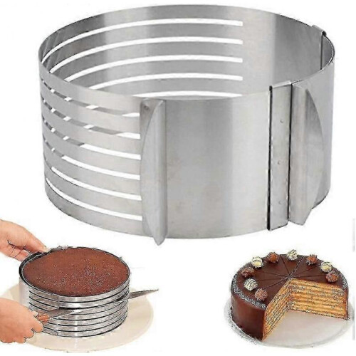 Baking Multi 7-Layer Slicer Leveler, Fits16-20cm Cakes, Stainless Steel Baking mold thickener slicer