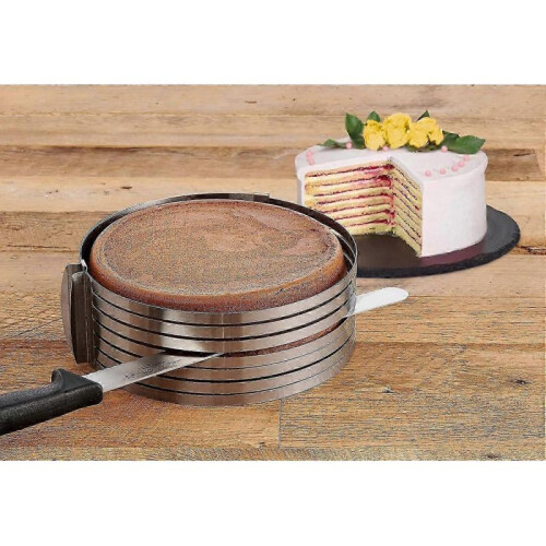 Baking Multi 7-Layer Slicer Leveler, Fits16-20cm Cakes, Stainless Steel Baking mold thickener slicer 2