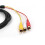 3 HDMI to RCA Cable Converter Adapter Cable Transmitter Cord1.5m 2