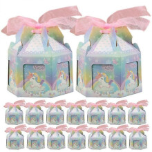 (11.00X10.00X10.00CM, Sky-blue) 50Pcs Candy Wrapping Boxes Candy Pack Boxes Candy Boxes Party Favors for Wedding