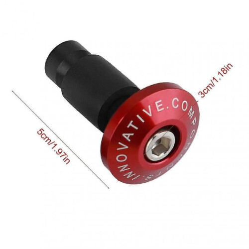 (Red)22mm 7/8inch Motorcycle Handlebar End Slider Plug Caps For Racing Atv Offroad - 1