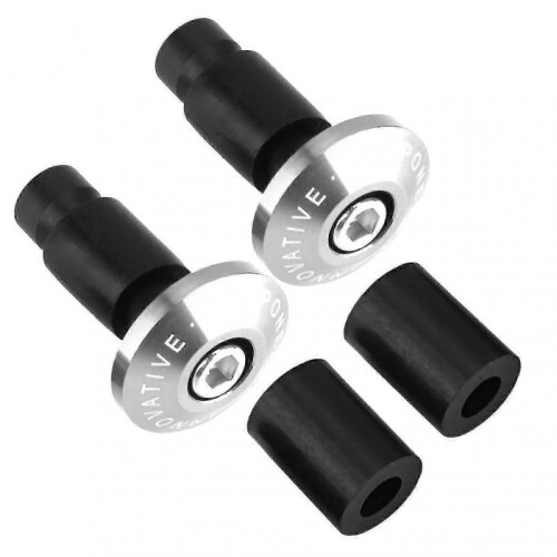 (Silver)22mm 7/8inch Motorcycle Handlebar End Slider Plug Caps For Racing Atv Offroad - 2