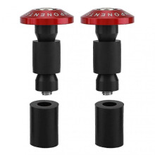(Red) 22mm 7/8inch Motorcycle Handlebar End Slider Plug Caps For Racing Atv Offroad -