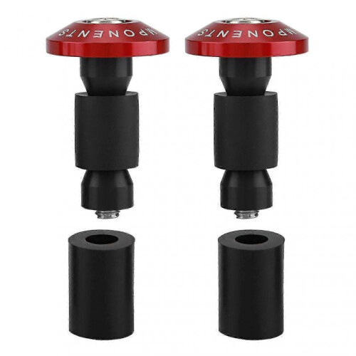 (Red)22mm 7/8inch Motorcycle Handlebar End Slider Plug Caps For Racing Atv Offroad -