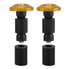 (Gold) 22mm 7/8inch Motorcycle Handlebar End Slider Plug Caps For Racing Atv Offroad -