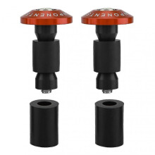 (Orange) 22mm 7/8inch Motorcycle Handlebar End Slider Plug Caps For Racing Atv Offroad -