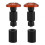 (Orange)22mm 7/8inch Motorcycle Handlebar End Slider Plug Caps For Racing Atv Offroad - 1