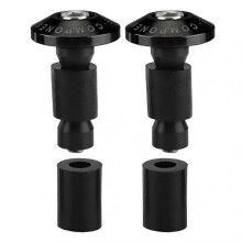 (Black) 22mm 7/8inch Motorcycle Handlebar End Slider Plug Caps For Racing Atv Offroad -
