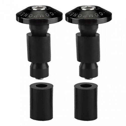 (Black)22mm 7/8inch Motorcycle Handlebar End Slider Plug Caps For Racing Atv Offroad -