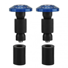 (Blue) 22mm 7/8inch Motorcycle Handlebar End Slider Plug Caps For Racing Atv Offroad -