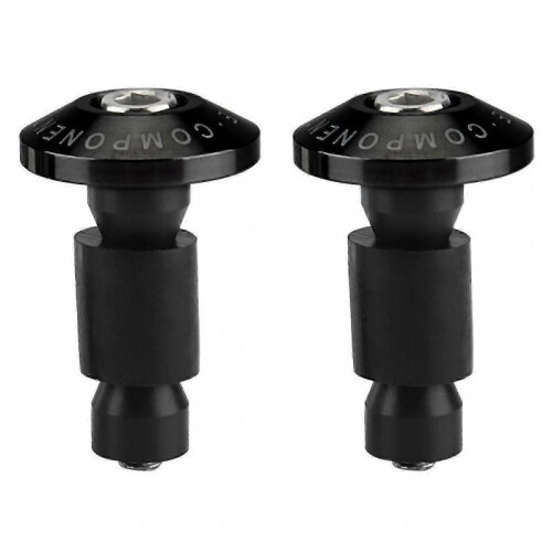 (Black)22mm 7/8inch Motorcycle Handlebar End Slider Plug Caps For Racing Atv Offroad - 2