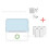 Portable Thermal Printer with 5 Rolls Paper for Diary Photo Note Memo Printing Blue 1