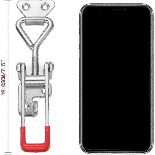 (2pack) Heavy Duty Adjustable Toggle Latch Clamp With Lock Hole 660lbs Holding Capacity Large Pull Action Latch 2