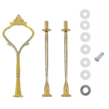 (Gold) 10 Set Cake Stand Fittings Kits Tiered Tray For 3 Tier Cake Stand Holder Hardware