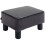 Homcom HOMCOM Chic Faux Leather Footstool Ottoman Cube with 4 Plastic Legs Brown 9
