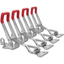 (4pack) Heavy Duty Adjustable Toggle Latch Clamp With Lock Hole 660lbs Holding Capacity Large Pull Action Latch