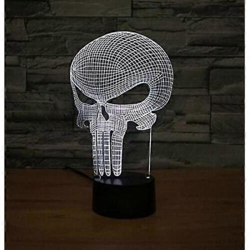 3D night light 7 colors changing LED desk lamp touch button room decor, ambient lighting. 2