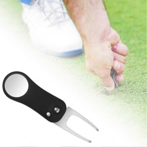 Putting Green Fork Foldable Mark Position Stainless Steel Portable Divot Tool for OutdoorBlue 2