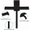 Black silicone shower squeegee, glass shower wiper 18