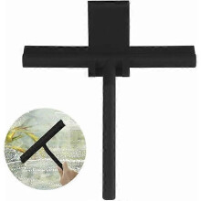 Black silicone shower squeegee, glass shower wiper