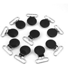 Garter Fasteners, 10 Pcs 25 mm Durable Round Garter Fasteners Strap Attachment Strap Clip DIY Making Accessories (2)