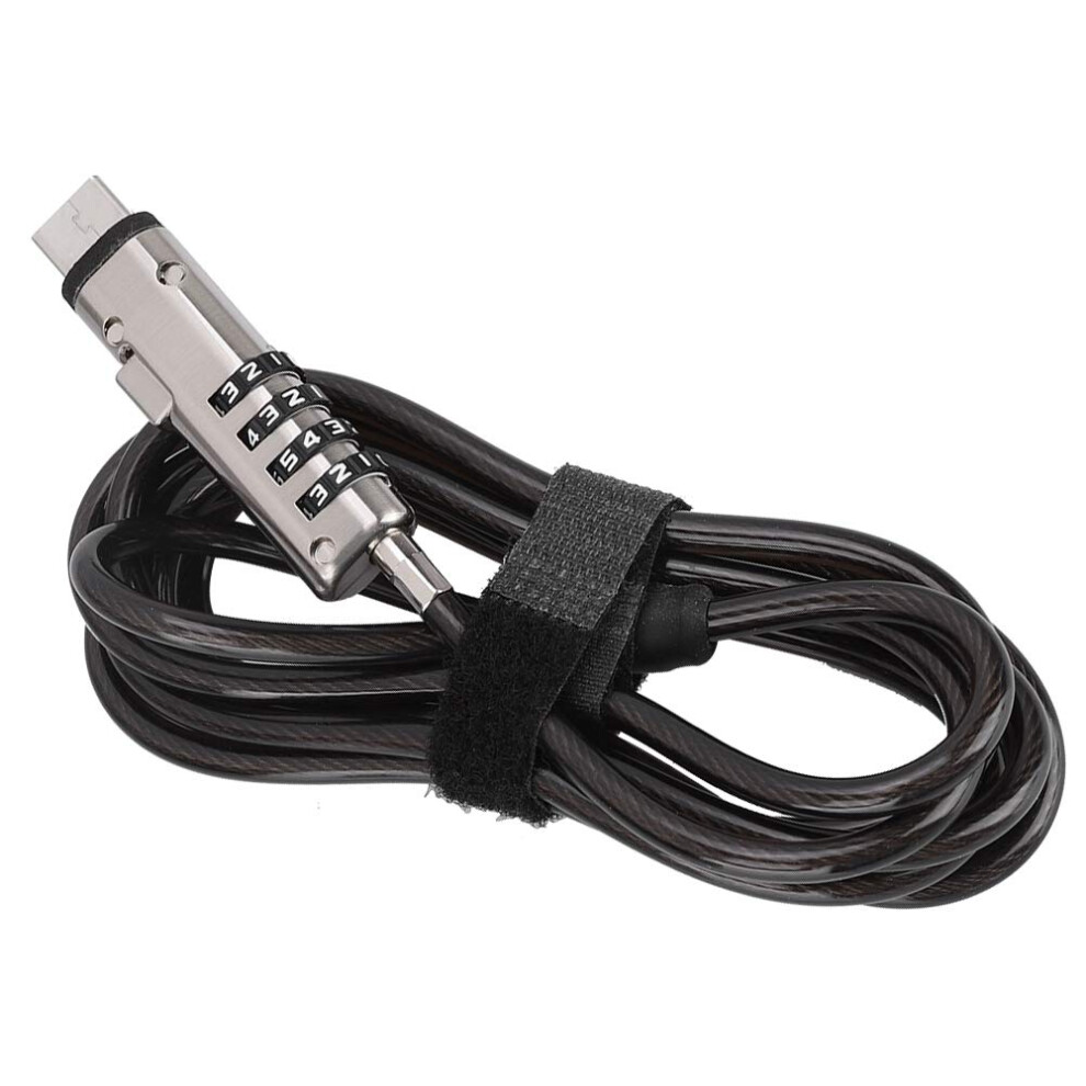 4 Digit Password Protected Notebook Computer Lock With Security Antitheft Cable Lock, Universal Usb Locking Cable For Laptop 940534609358