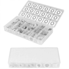 450PCS Gaskets Washers Pure Aluminum Gasket Aluminum Flat Metal Washer Gasket Aluminum Sealing Rings