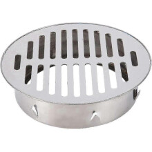 Stainless Steel Round Floor Drain Cover Anti-Blocking 1PC for Outdoor Balcony Courtyard 160 Flat Mouth