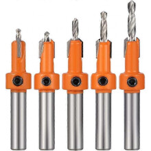 5 Pcs HSS Countersink Drill Bit Set, Woodworking Chamfer Screws Hole Drills Bit for Wood Drilling, Plastic, Drilling Holes