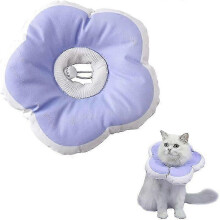 Soft Kitten Collar, Padded Kitten Collar with Adjustable Drawcord, Anti-bite and Comfortable Pet Recovery Collar(M)