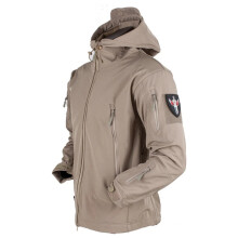 (Khaki, Tag XL =UK M) Mens Jacket Winter Warm Waterproof Hooded Combat Outdoor Tactical Coat