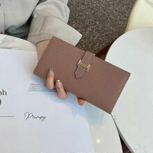 Wallet Luxury Ladies Leather Long Wallet Fashion Folding Leather Phone Wallet Ladies Envelope Wallet Hand Wallet Pink