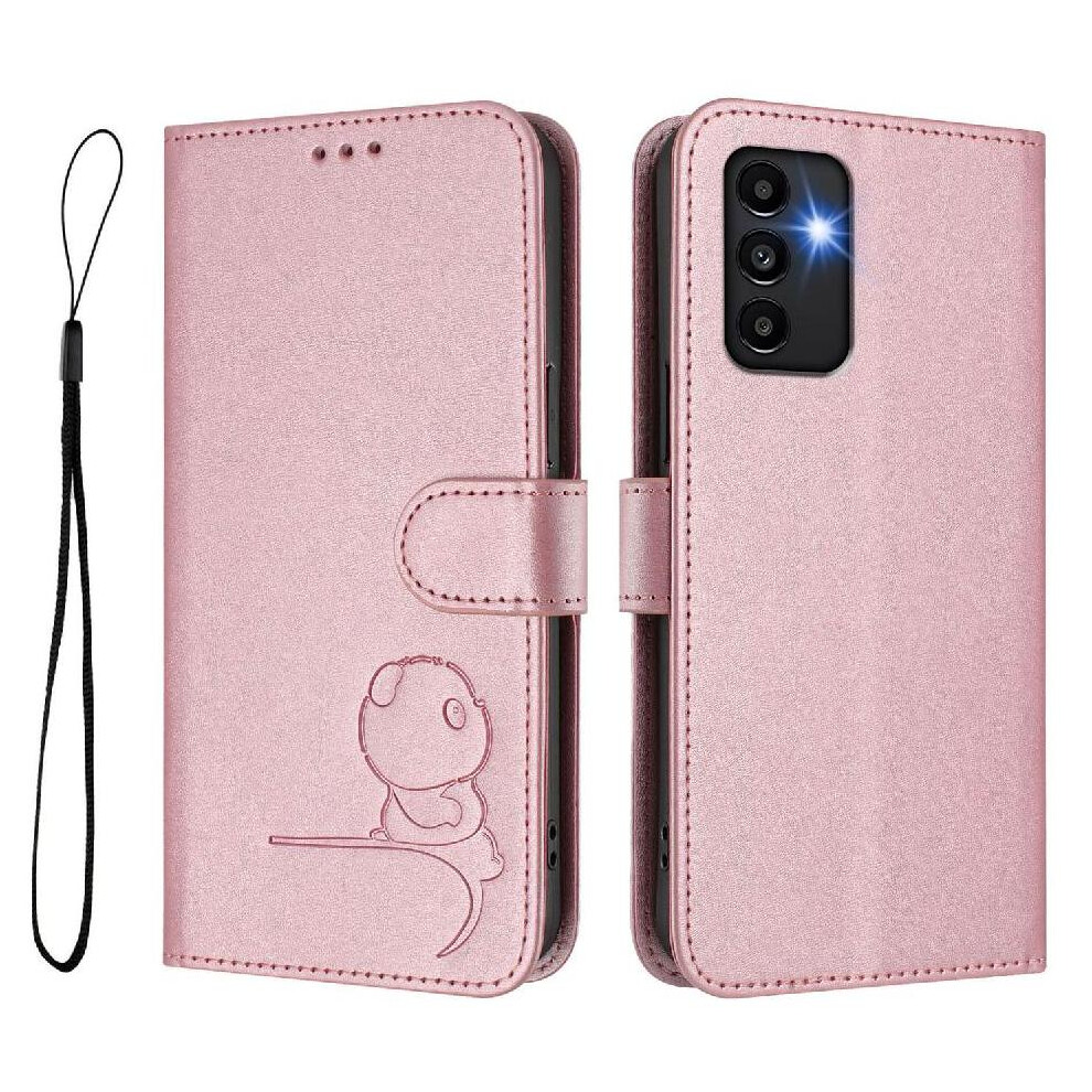 (Pink) Phone Case For Samsung Galaxy A04 4G Rfid Blocking Flip Folio Card Slots Holder Kickstand Pu Leather Magnetic Pink 764549993376